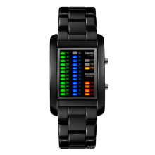 SKMEI 1103 Relojes de acero inoxidable de moda para hombre Reloj de pulsera digital impermeable LED